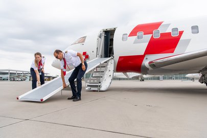 Foldable ramp of the Challenger 650